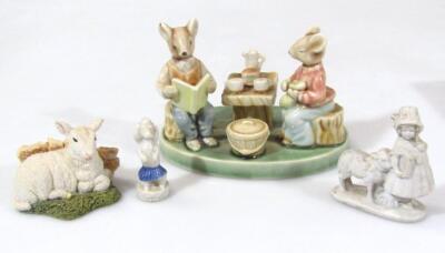 Various Beatrix potter and other figure groups - 9