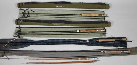 Various fishing rods