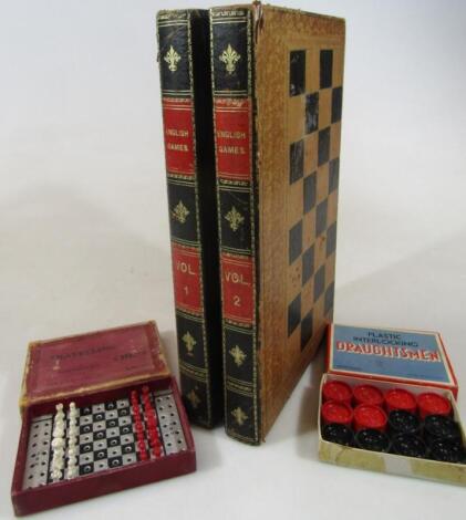 An early to mid 20thC leather games compendium