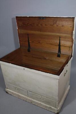 A Victorian painted pine tool chest - 2