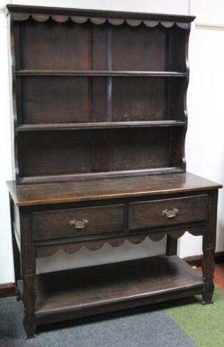 An 18thC style oak dresser