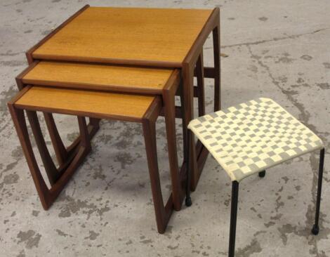 A nest of three 1970's G-Plan tables