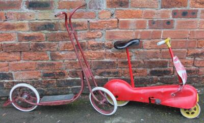 A mid 20thC child's Tri-ang two wheeled scooter