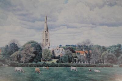 After Malcolm Doughty. St. Wulfram's Across The Meadows