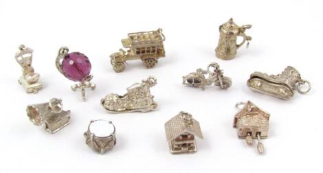 A quantity of silver and other charms