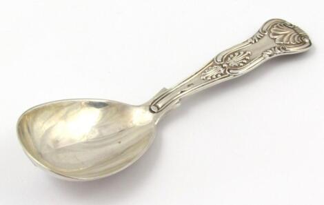 A large size Victorian silver caddy spoon