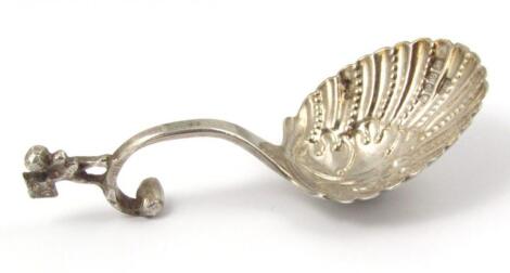 A late Victorian silver caddy spoon