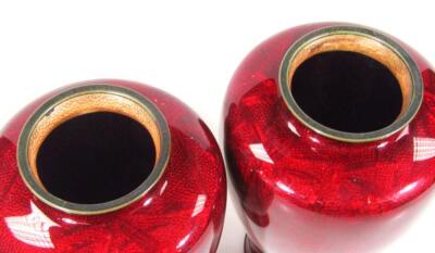 A pair of 20thC cloisonné vases - 3