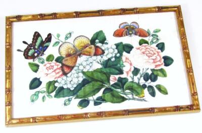 20thC Chinese School. Butterflies and flowers - 2