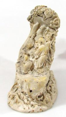 A 20thC Chinese resin figure group - 5