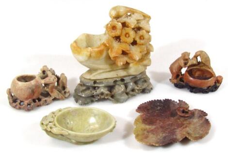 Various Chinese and other soapstone