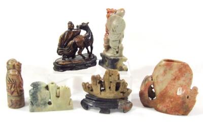 Various soapstone and other similar carvings - 2