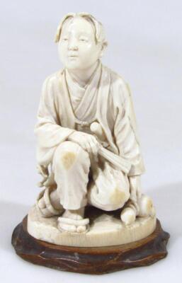 A Japanese Meiji period ivory figure