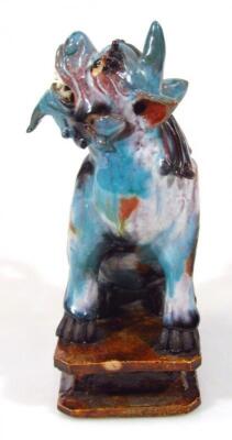 A Chinese pottery Dog of Fo ridge tile - 2