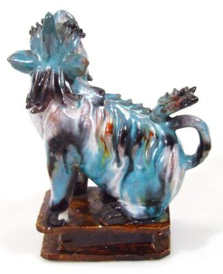 A Chinese pottery Dog of Fo ridge tile - 3