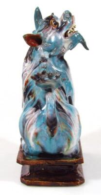 A Chinese pottery Dog of Fo ridge tile - 4