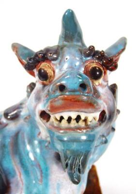 A Chinese pottery Dog of Fo ridge tile - 6