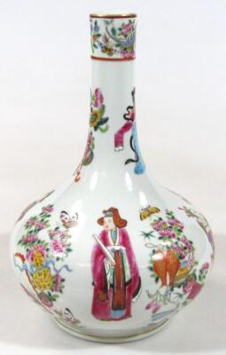 A 20thC Republic style Chinese famille rose bottle vase - 3