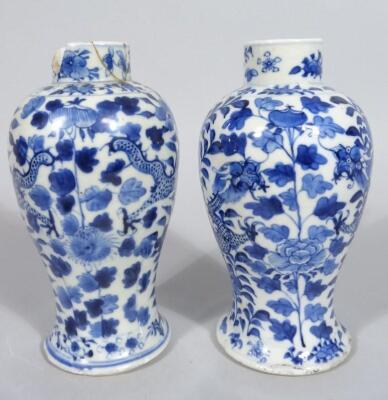 Various Qing period Chinese blue and white porcelain - 9