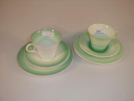 Two Shelley China Perth trios