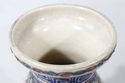 A Japanese earthenware garniture - 5