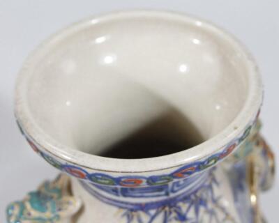 A Japanese earthenware garniture - 9