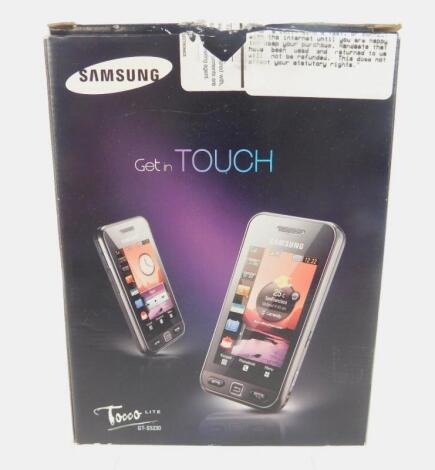 A Samsung Tocco Lite mobile phone