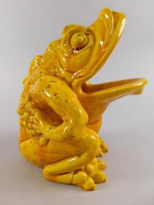 A Burmantofts faience grotesque seated dragon figure - 2