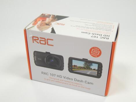 An RAC 107HD video dash cam