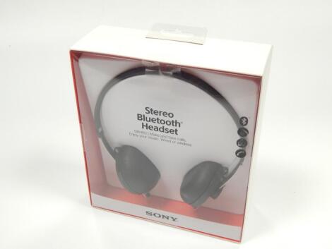 A Sony Stereo Bluetooth headset