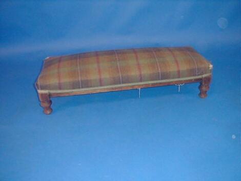 A Victorian oak rectangular footstool