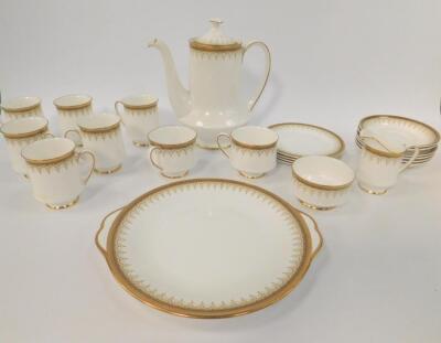 A Paragon porcelain part coffee service decorated in the Athena pattern