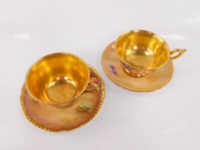 A Royal Worcester porcelain tea cup and saucer - 2