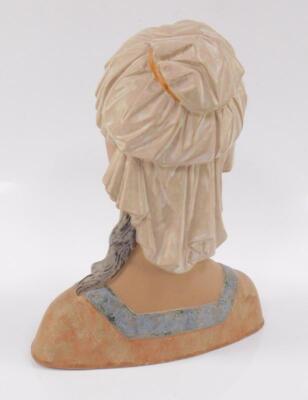 A Lladro matt porcelain bust of a girl wearing a cap - 2