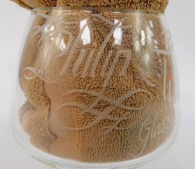 A Caithness glass vase etched with badgers - 2