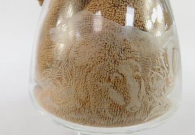 A Caithness glass vase etched with badgers - 5