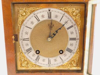 A Lenzkirk walnut cased mantel clock - 2