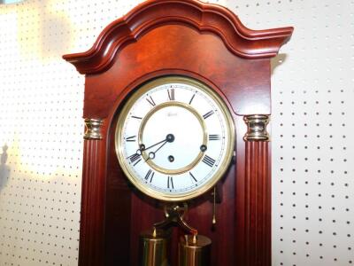 A Hermle mahogany cased regulator wall clock - 2