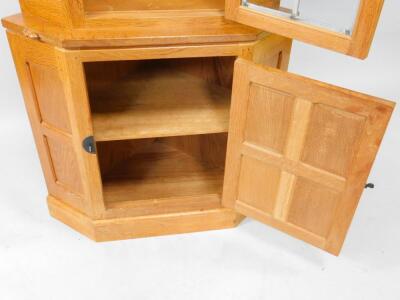 A 1979 Robert 'Mouseman' Thompson light oak corner cabinet - 5