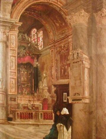 Resio-R ? Church interior with figures