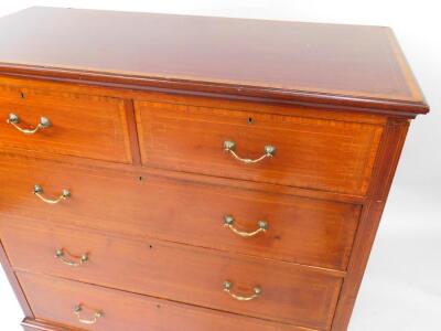 An Edwardian mahogany chest of drawers - 2