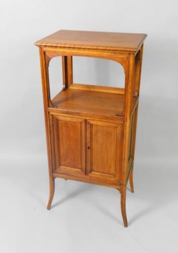 A French late 19thC oak side cabinet