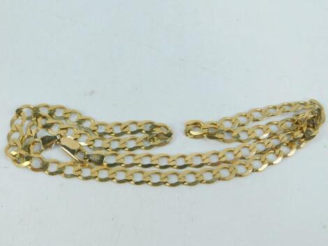 A 9ct gold curb link neck chain