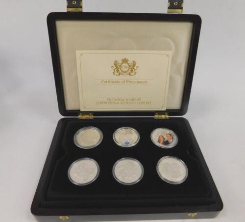 A Royal Wedding Commonwealth silver coin set