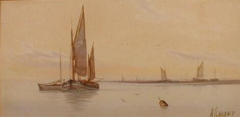 A. Clarence. Becalmed fishing boats