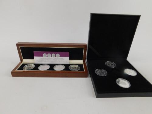 A 60th Anniversary of the Coronation of Queen Elizabeth II silver four crown set 2013