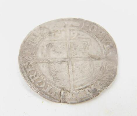 An Elizabeth I silver sixpence 1592