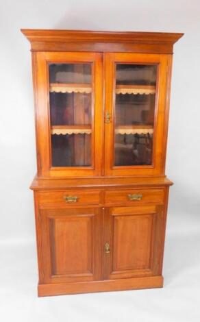 A Victorian mahogany cupboard bookcase