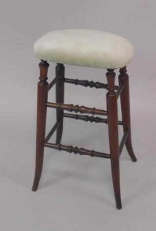 A Victorian rosewood stool