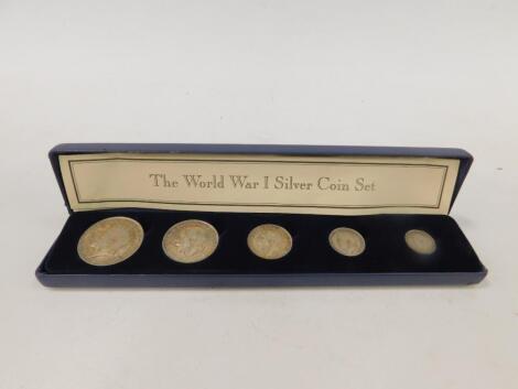 A World War I silver coin set